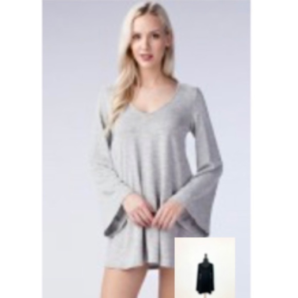 Honey Punch Bell Sleeved Swing Dress/Tunic NWOT - Picture 1 of 4